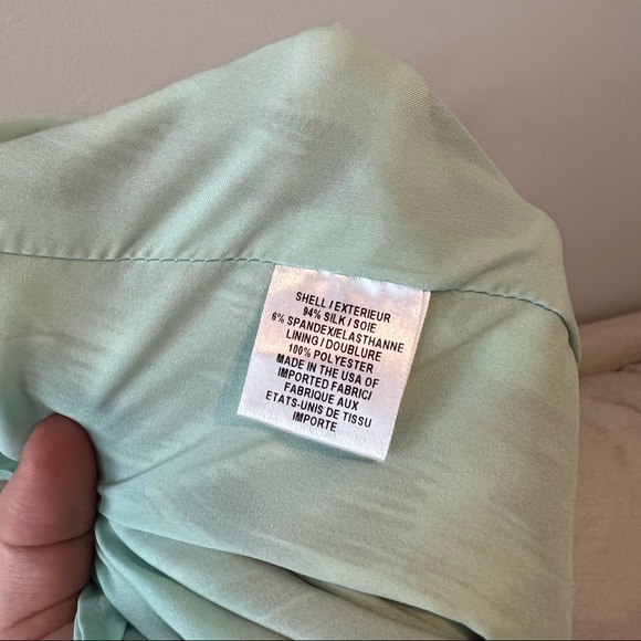 Milly Mint Black Pattern Silk Sheath Dress 2 - Picture 6 of 6